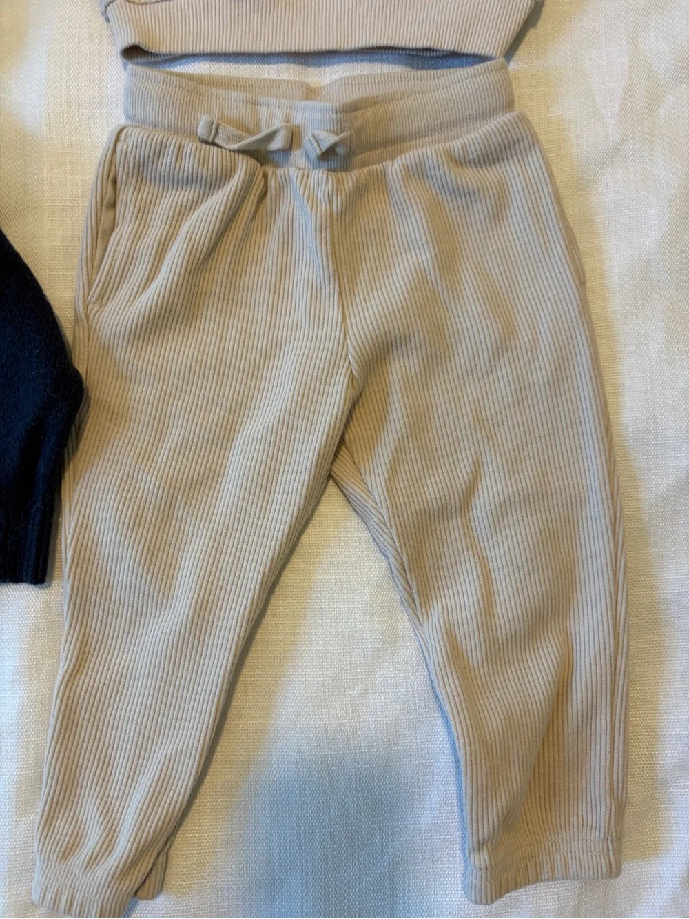 Boys 2T clothing lot for fall/winter Cream Pullover Top, pants, sweater & vest